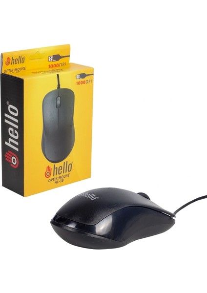 Hl-38 1000 Dpı Kablolu Optik Siyah Mouse