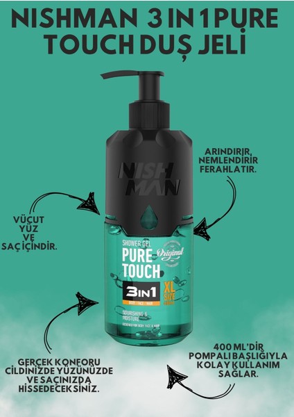 Nıshman 3ın1 Pure Touch Duş Jeli 480 ml fiyatları