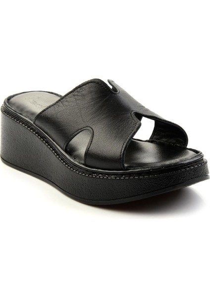 Siyah Leather Kadın Terlik K04331126003 modelleri