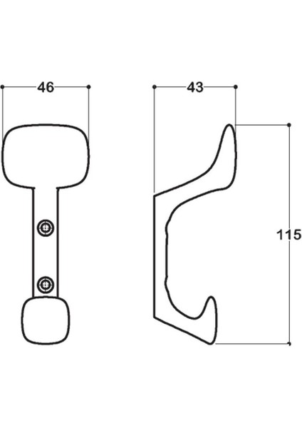 Antik Renk Portmanto Askılığı, Çapı 46 Mm, Şık ve Fonksiyonel Tasarım fiyatları