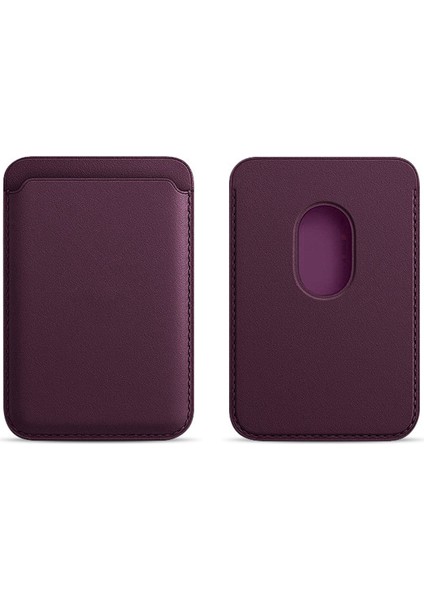 Iphone 16-16 Plus - 16 Pro - 16 Pro Max Uyumlu Birinci Sınıf Magsafe Cüzdan Magsafe Deri Kartlık
