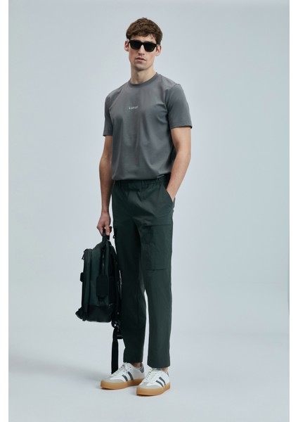 Logolu Pamuk Karışımlı Regular Fit Bisiklet Yaka T Shirt Erkek T Shirt 111020235 fırsatları