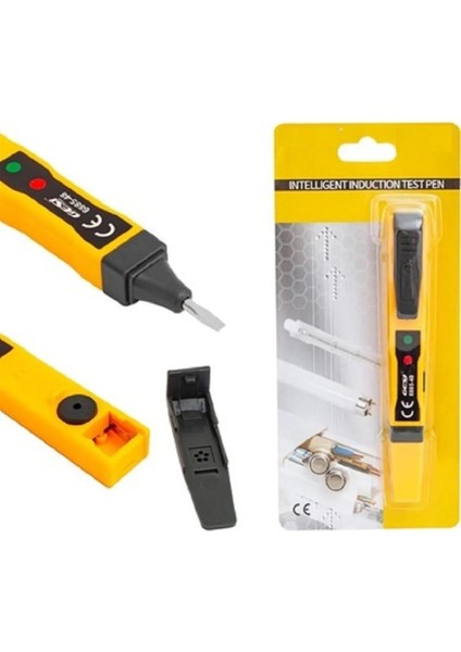 Dedektörlü Faz Kontrol Kalemi Voltaj Test Aleti Akıllı Voltaj 6V 12V 24V 50V 110V 220 Voltaj Tespiti LED ve Sesli Uyarı Göstergesi fiyatları