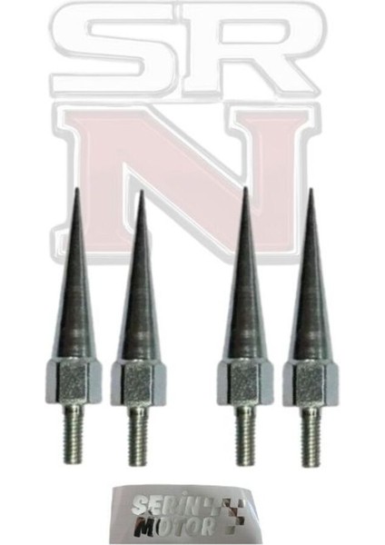 6 mm Modifiye Sivri Vida 4 Adet Gri Srn-Motor