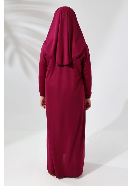 Çantalı Kız Çocuk Namaz Elbisesi, Isimli Seccade, Tesbih ve Namaz Öğreniyorum Kitabı Seti - Fuşya indirimleri