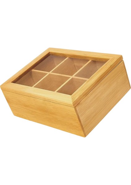Altı Bölmeli Doğal Ahşap Düzenleyici, Takı ve Makyaj İçin Şık ve Fonksiyonel Tasarım