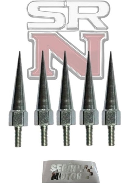 6 mm Modifiye Sivri Vida 5 Adet Gri Srnmotor