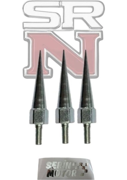 6 mm Modifiye Sivri Vida 3 Adet Gri Srnmotor