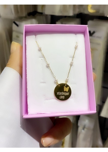 Çelik Kişiye Özel Incili Isimli Kolye Özel Tasarım Kolye fırsatları