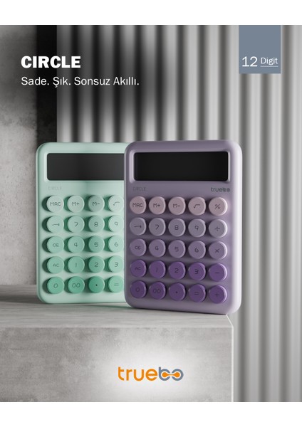 Circle Yeşil Renkli Hesap Makinesi