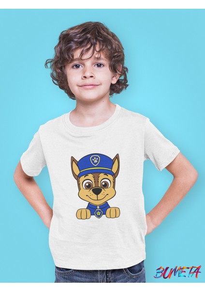 Mini Devriye Chase Görevde Paw Patrol Çocuk Tişört T-Shirt