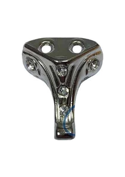 Moda Taşlı Ahşap Sandık Ayağı, Kutu Ayak 2,5 cm - Nikel, 100 Adet