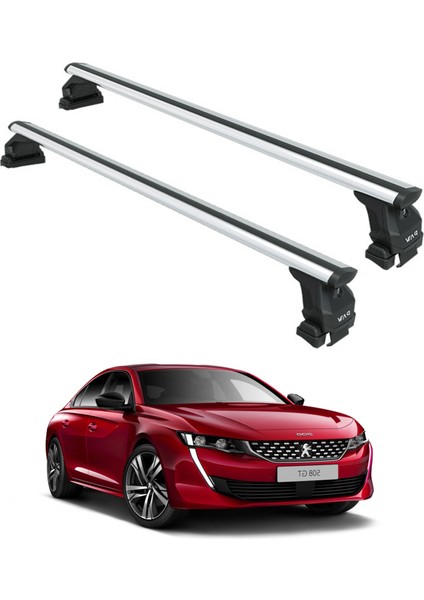 Peugeot 508 2018-2025 Oluksuz Üst Tavan Portbagaj Taşıyıcı Ara Atkısı Toros Serisi Pro 4 Gri