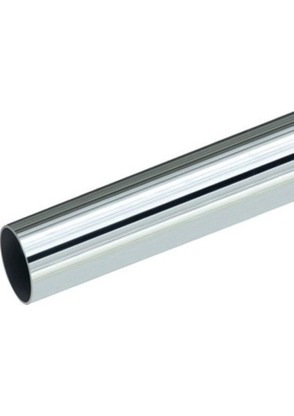 Yuvarlak 95 cm Iç Askı Borusu 2 Adet, Flanş ve Vidalar, Ölçüye Göre Kesilebilir