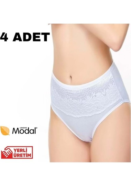 4 Adet 0193 Yüksek Bel Toparlayıcı Kadın Külot fiyatları