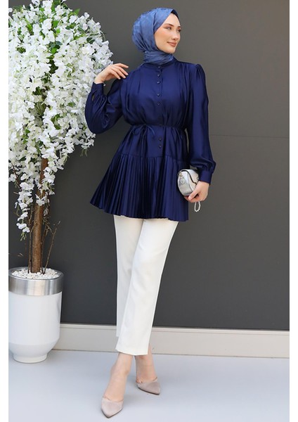 Altı Piliseli Gömlek Lacivert modelleri