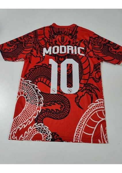 Real Madrid 2023/24 Yeni Sezon Luka Modrıc Özel Konsept Dragon Forması Kırmızı modelleri