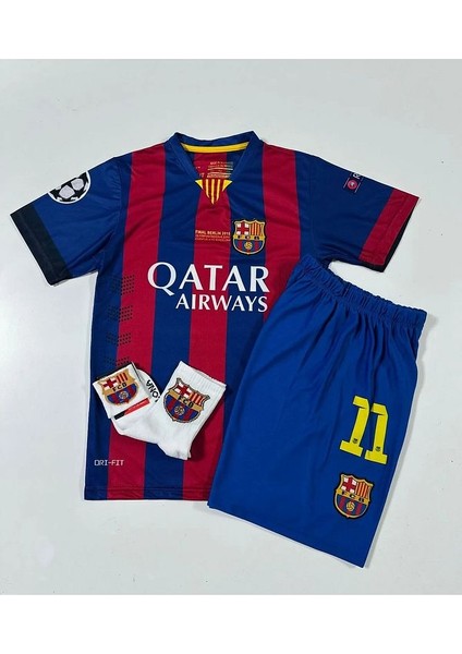 F.c B.a.r.c.e.l.o.n.a 2015 Finali Neymar Jr. Çocuk Forması Şort Çorap Bileklik Hediyeli modelleri