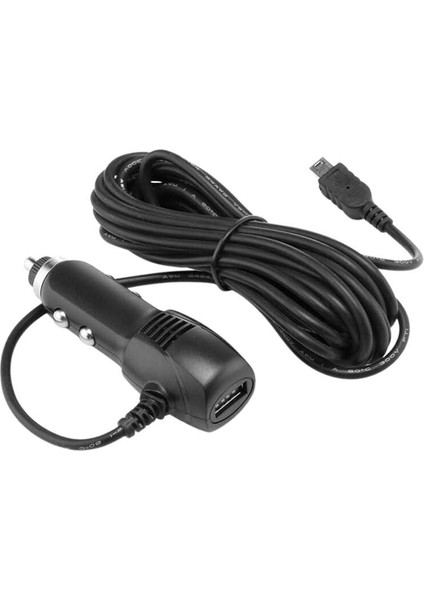 5V 2A Araç Navigasyon Şarj Adaptörü 5 Pin Mini USB + USB Şarj Cihazı 3m