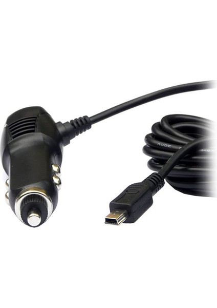 5V 2A Araç Navigasyon Şarj Adaptörü 5 Pin Mini USB + USB Şarj Cihazı 3m