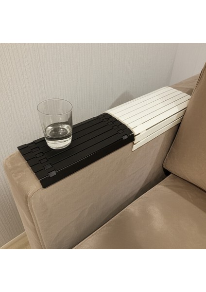 Katlanabilir Koltuk Bardak Altlığı – Kolçak Üstü Içecek Tutucu Organizer Sehpa (19,5X18 Cm)