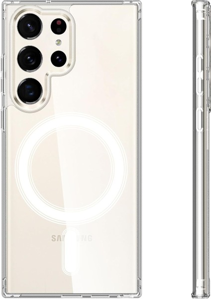 Samsung Galaxy S22 Ultra Uyumlu Köşe Korumalı Darbe Emici Sert Sararmaz Şeffaf Magsafe Kılıf fiyatları