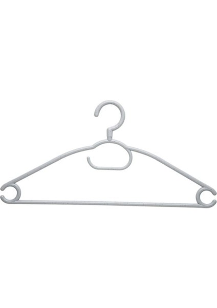 Gri Plastik Lüks Askı Seti, 6'lı Paket, Şık ve Dayanıklı Tasarım