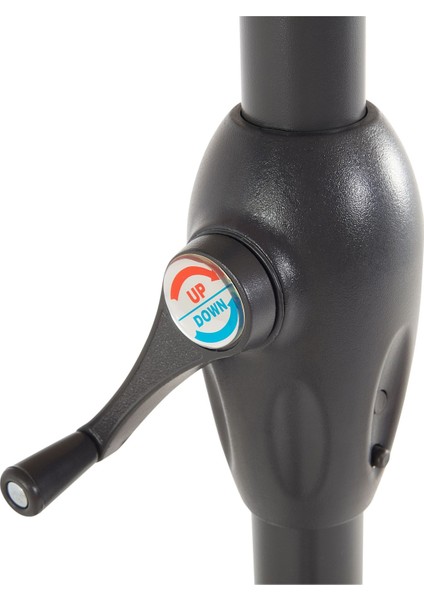 Varese 270 cm Metal Ayaklı Bahçe Şemsiyesi, 360° Döner, Ayarlanabilir modelleri