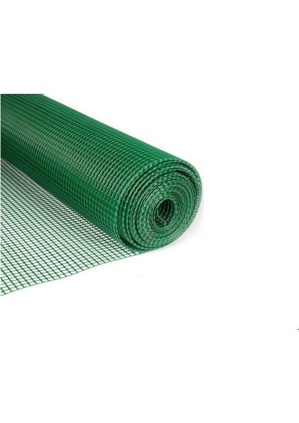 Pvc Kaplı Puntalı Yeşil Tel 12X12 Gözaralıklı 0,9 mm Kalınlık-Kafes Teli Kümes ve Bahçe Teli Yükseklik 100 cm 1 Top (25 Metre)