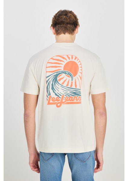 Erkek Relaxed Fit %100 Pamuk Sırt Baskılı Bisiklet Yaka T-Shirt - LM828731543 fırsatları