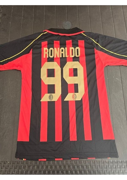 A.c M.i.l.a.n 2007 Sezonu #99 Fenomen Ronaldo Özel Nostalji Forması Kısa Kol (Kırmızı/siyah) modelleri