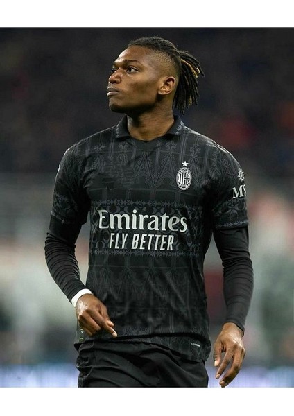A.c Milan 2023/24 Yeni Sezon Isimsiz Özel Tasarım Konsept Forması (Black Thırd Shırt)
