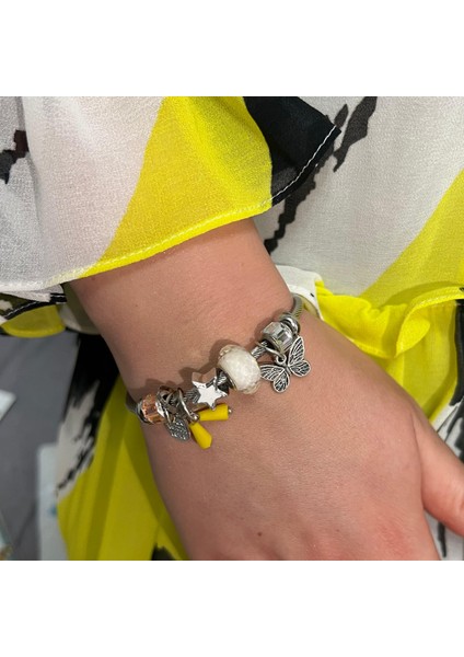 Charm Bileklik - Argent Brillance Rose