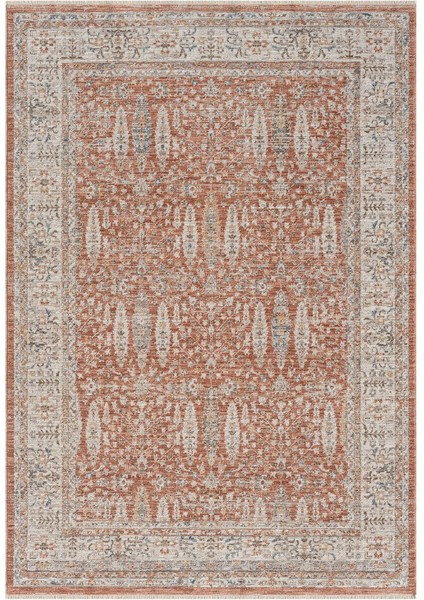 Vintage Eskitme Desenli Makine Dokuma Salon Oturma Odası Halısı