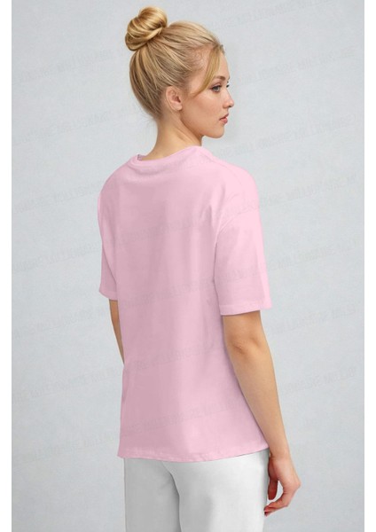 Kadın Pembe Paris Regular Fit Normal Kalıp T-Shirt modelleri