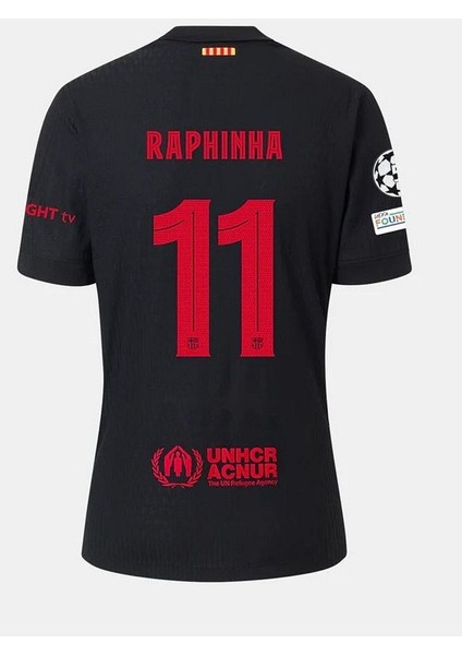 2024/25 Barcelona #11 Raphinha Deplasman Forması (Black)