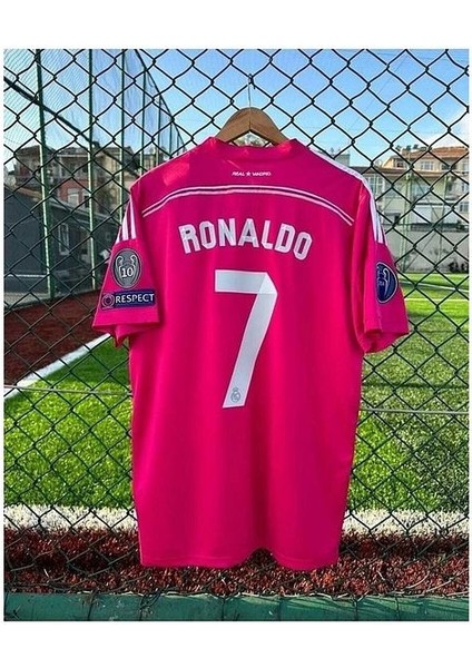 #7 Cristiano Ronaldo Real Madrid 2014 Sezonu Cristiano Ronaldo Deplasman Forması Pembe