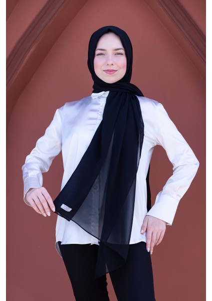 Shawl Kadın Siyah Boneli Şal modelleri