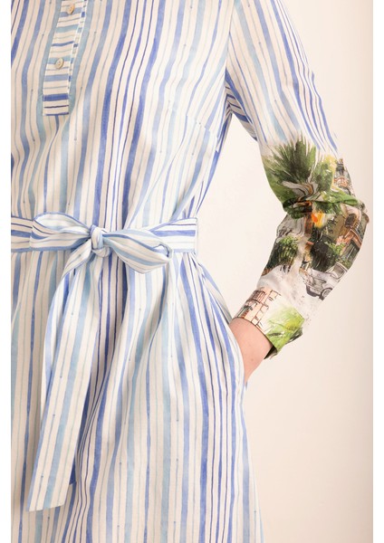Desenli , Çizgili Cotton Elbise fırsatları
