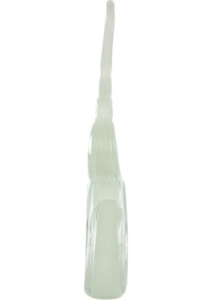 Yeşil Cam Kıvrımlı Dekoratif Obje 20X51CM