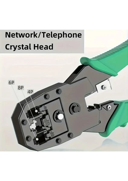Network Aksesuar RJ45 8P8C CAT5E/CAT6 RJ11 Utp Jak Sıkma Cakma Pensesi Internet Ethernet Sıkma Pensesi + 100 Adet Jak modelleri