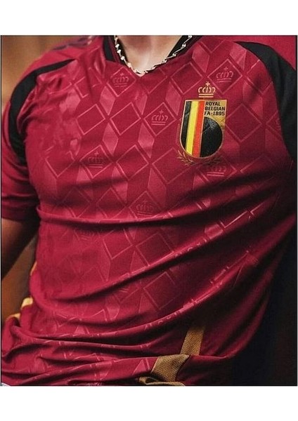 Belçika 2024/25 Isimsiz Iç Saha Forması Bordo