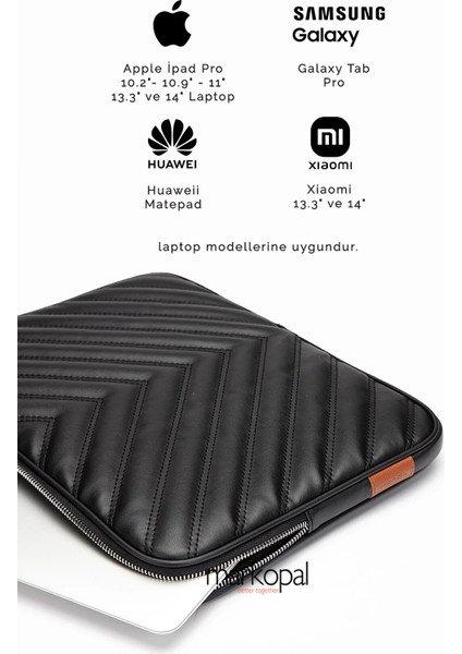 Omuz Askılı Notebook Çanta Tablet Laptop Kılıfı 13"-14" V Model Deri modelleri