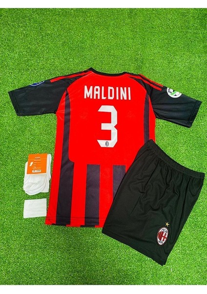 M.i.l.a.n 2007 Sezonu Paolo Maldini Nostalji Çocuk Forması 4'lü Set