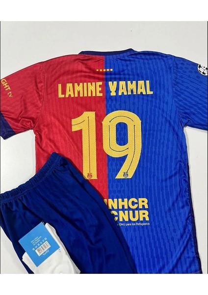 Fc/ Barcelona #19 Lamine Yamal 2024/25 Iç Saha Çocuk Forması 4 Lü Set modelleri
