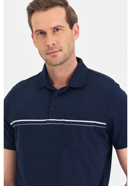 Erkek Polo Yaka, Çift Çizgili ,cepli T-Shirt fırsatları