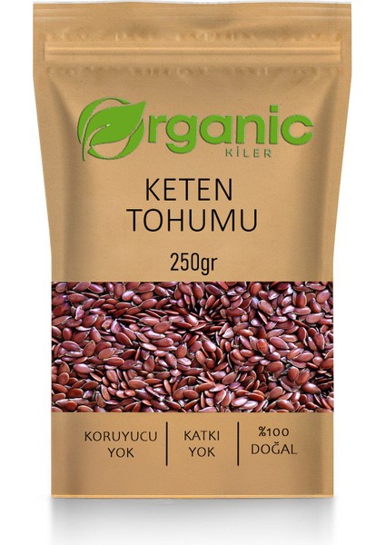 Glutensiz Keten Tohumu 250 gr Tane Katkısız & İlavesiz Taze Mahsül