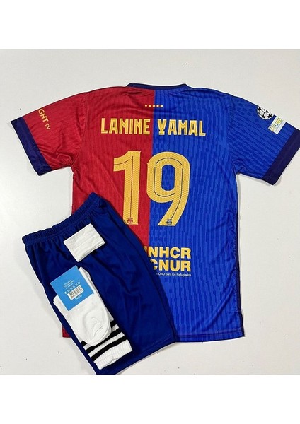 B.a.r.c.e.l.o.n.a 2024/25 Lamine Yamal Iç Saha Çocuk Forması 4'lü Set fiyatları