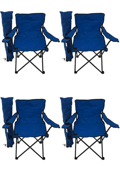 60X80 Katlanır Masa ve 4 Kamp Sandalyesi, Piknik ve Plaj Için Mavi Set fiyatları