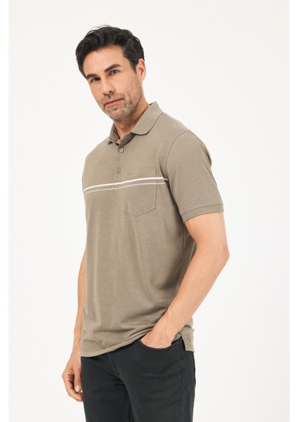 Erkek Polo Yaka, Çift Çizgili ,cepli T-Shirt fiyatları